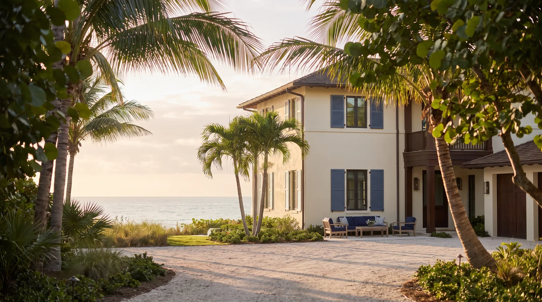 Serene oceanfront Key Biscayne island residence